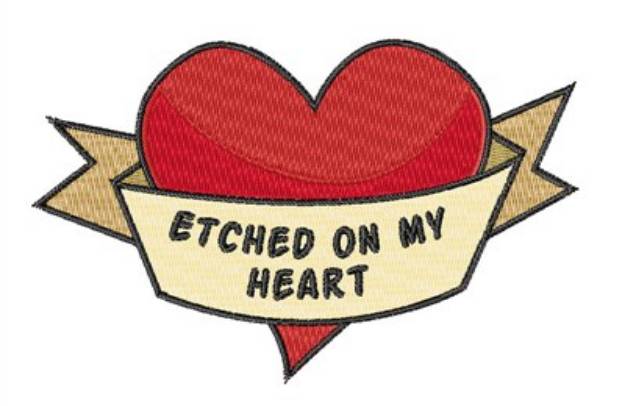 Picture of Etched On My Heart Machine Embroidery Design