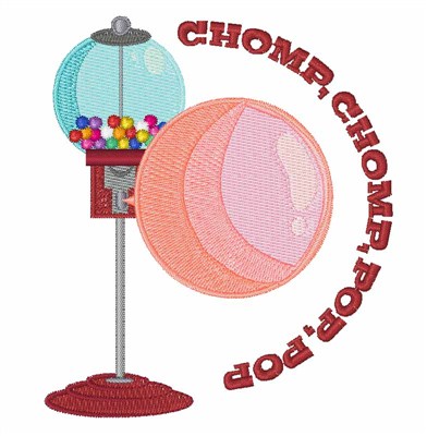 Chomp Pop Machine Embroidery Design