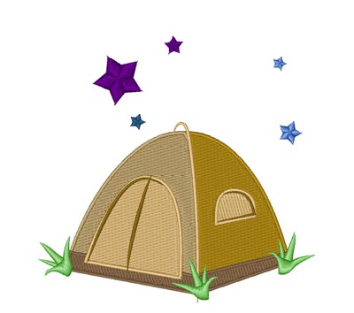 Camping Tent Machine Embroidery Design