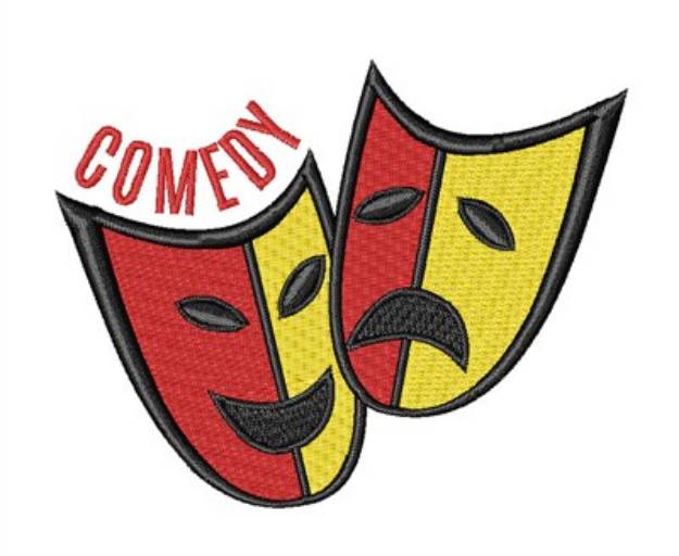 Picture of Comedy Mask Machine Embroidery Design