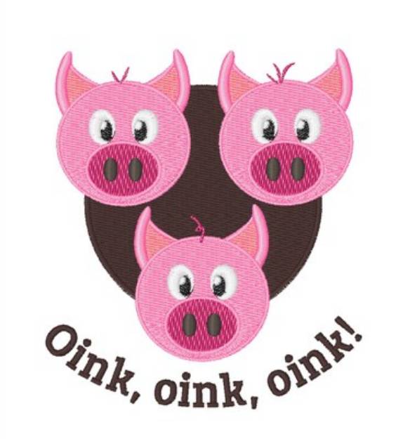 Picture of Oink Pigs Machine Embroidery Design