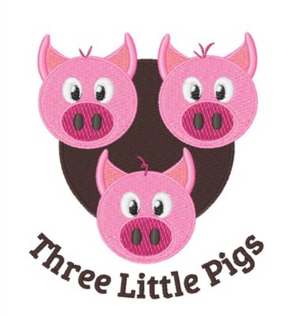 Picture of Three Little Pigs Machine Embroidery Design