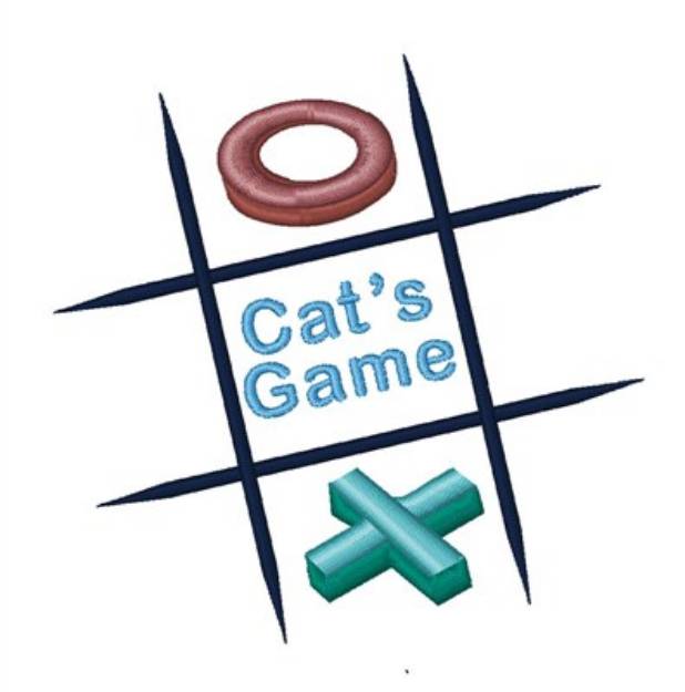 Picture of Cats Game Machine Embroidery Design