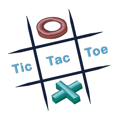 Tic Tac Toe Machine Embroidery Design
