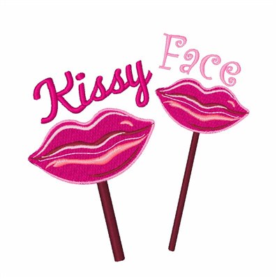 Kissy Face Machine Embroidery Design