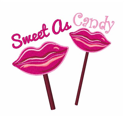 Sweet As Candy Machine Embroidery Design
