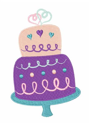 Wedding Cake Machine Embroidery Design