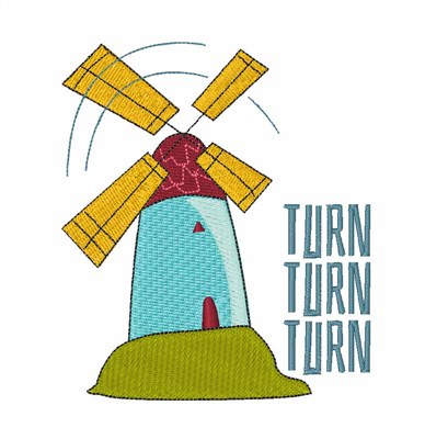 Windmill Turn Machine Embroidery Design