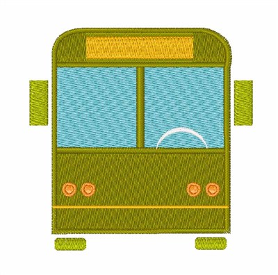 Bus Front Machine Embroidery Design