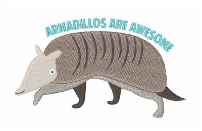 Awesome Armadillos Machine Embroidery Design