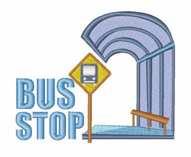 Picture of Bus Stop Machine Embroidery Design