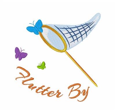 Flutter By Machine Embroidery Design