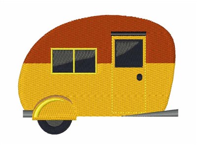 Camping Trailer Machine Embroidery Design