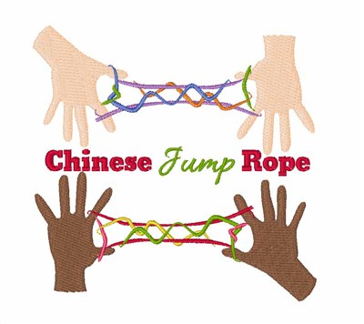 Chinese Jump Rope Machine Embroidery Design