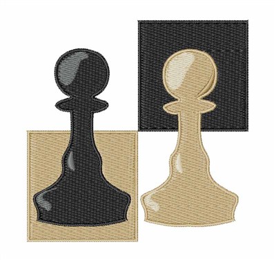 Chess Pawns Machine Embroidery Design