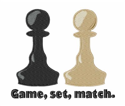 Game Set Match Machine Embroidery Design