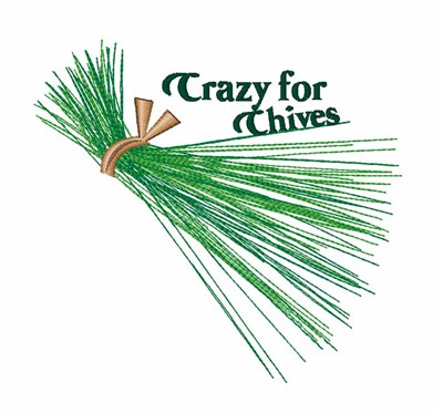 Crazy For Chives Machine Embroidery Design