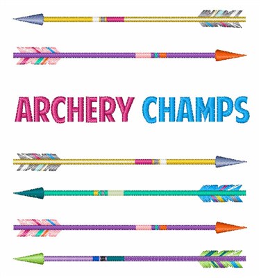 Archery Champs Machine Embroidery Design