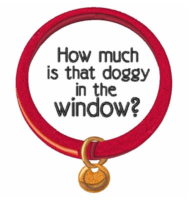 Doggy In The Window Machine Embroidery Design