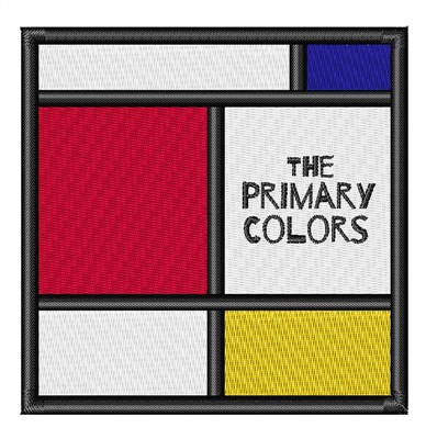 Primary Colors Machine Embroidery Design