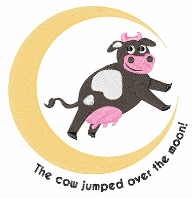Cow Jumped Machine Embroidery Design