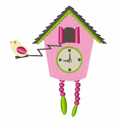 Cuckoo Clock Machine Embroidery Design