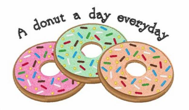 Picture of Donut A Day Machine Embroidery Design