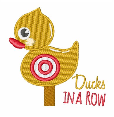 Ducks In Row Machine Embroidery Design