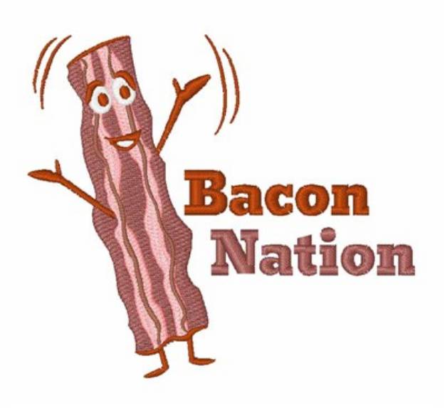 Picture of Bacon Nation Machine Embroidery Design