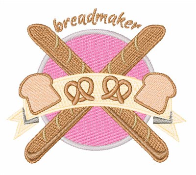 Breadmaker Machine Embroidery Design