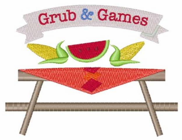 Picture of Grub & Games Machine Embroidery Design