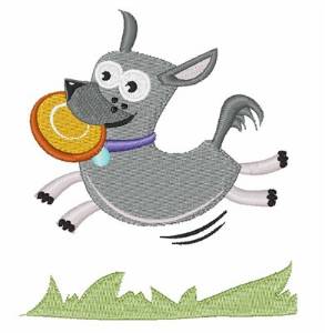 Picture of Frisbee Dog Machine Embroidery Design