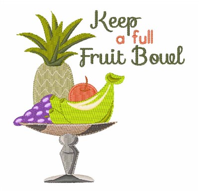 Fruit Bowl Machine Embroidery Design