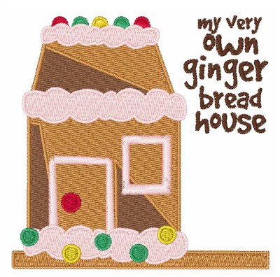 Ginger Bread House Machine Embroidery Design