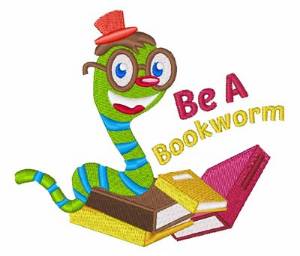 Picture of Be A Bookworm Machine Embroidery Design