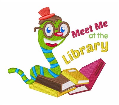 Meet At Library Machine Embroidery Design