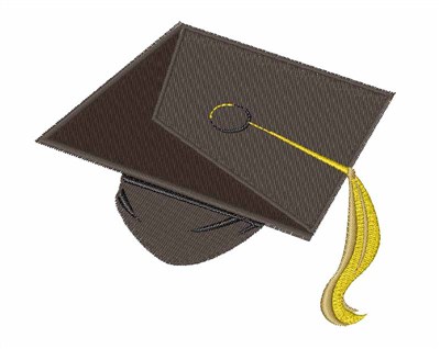 Graduation Hat Machine Embroidery Design