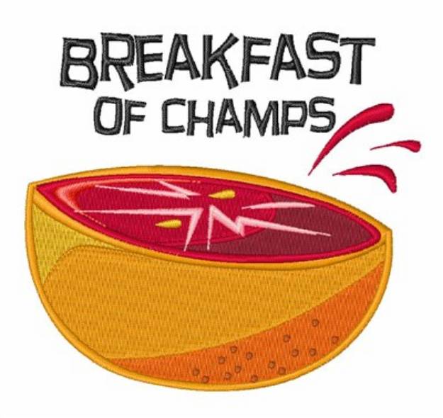 Picture of Breakfast Of Champs Machine Embroidery Design