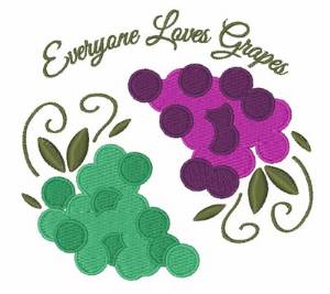 Picture of Loves Grapes Machine Embroidery Design