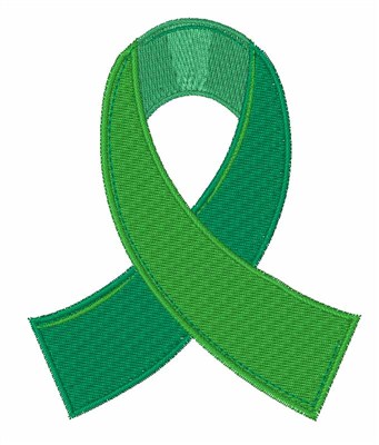 Green Ribbon Machine Embroidery Design