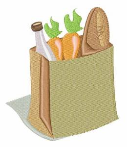 Picture of Bag Of Groceries Machine Embroidery Design