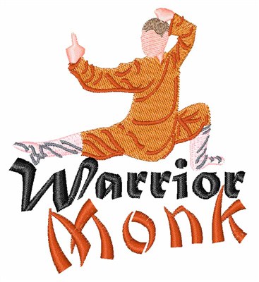 Warrior Monk Machine Embroidery Design