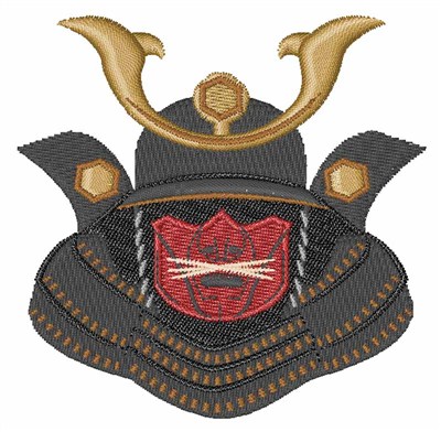 Samurai Helmet Machine Embroidery Design