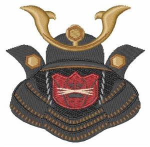 Picture of Samurai Helmet Machine Embroidery Design