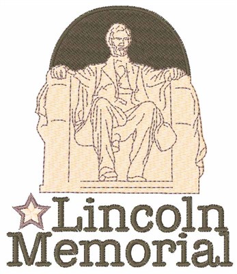 Lincoln Memorial Machine Embroidery Design