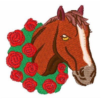 Race Horse Machine Embroidery Design