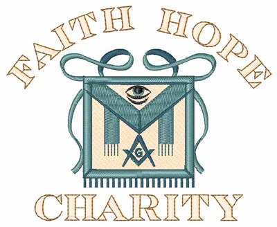 Faith Hope Charity Machine Embroidery Design