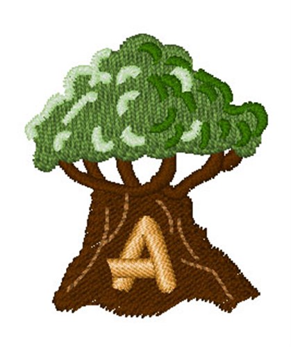 Trees Font A Machine Embroidery Design
