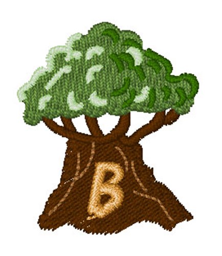Trees Font B Machine Embroidery Design