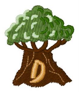 Picture of Trees Font D Machine Embroidery Design